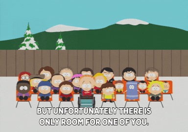 token black crowd GIF by South Park 