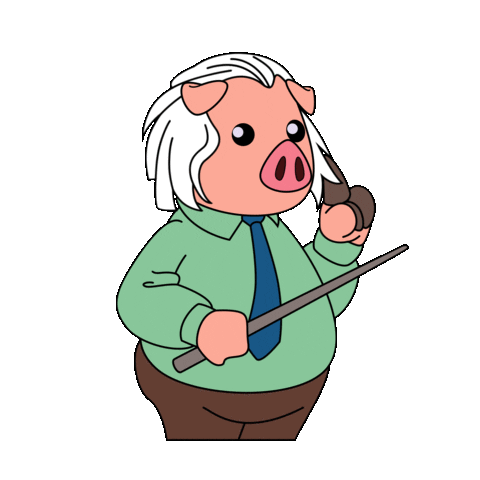 Telling Off Albert Einstein Sticker by Hugo.fm