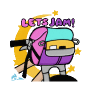 Lets Jam Sticker by Road Runner Bags