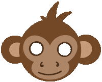 Mask Monkey Sticker by zartmintdesign