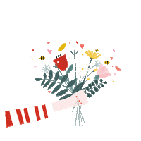 Flowers Thank You Sticker