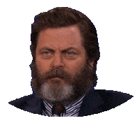 Happy Nick Offerman Sticker by reactionstickers