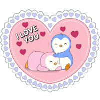 I Love You Kiss Sticker by Pudgy Penguins