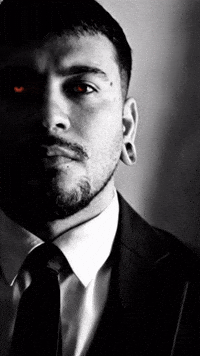 Serious Black And White GIF