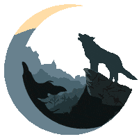 LifeSigner nature animal night wolf Sticker