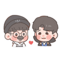 bugugudegaga love heart danson bugugudegaga Sticker