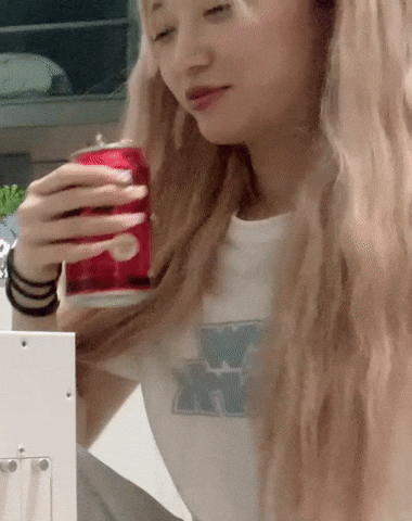 Cute Girl Drinking GIF