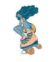 SolQuads roller derby rollerskate skater girl skate shop Sticker