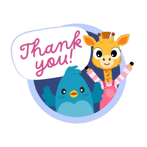 Thanks Gracias Sticker by DITTY BIRD