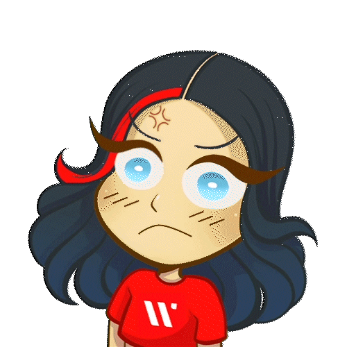 Angry Girl Sticker by Newpen