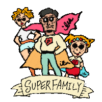 Superfamily 家族 Sticker by ilu098