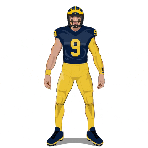 Go Blue Michigan Wolverines GIF by SportsManias
