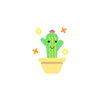daraart happy animation smile cactus Sticker