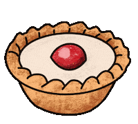 Bakewell Tart Eating Sticker