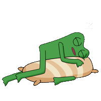 Tired Good Night Sticker by fwogs