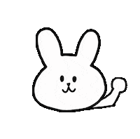 White Rabbit Hello Sticker