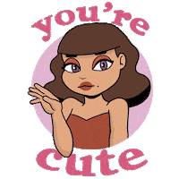 I Love You Flirt Sticker by Holler Studios