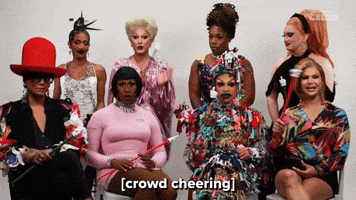 [crowd cheering]