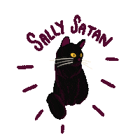 Ookah ookahdrawings blackcatclub sallysatan Sticker