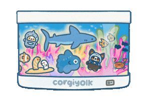 Fish Tank Sticker by corgiyolk