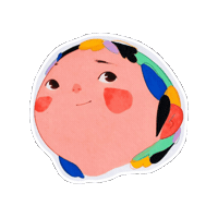 pdohk girl logo pdohk Sticker