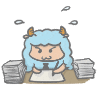 marukolifeday busy kumo 忙 忙碌 Sticker