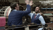 Label1TV yes congrats congratulations high five GIF