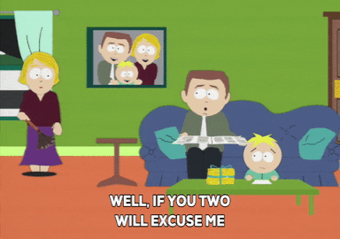 butters stotch couch GIF by South Park 