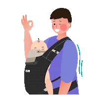 Mom Dad Sticker by Little Zen Baby