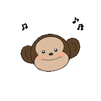 yogiuun happy fun smile monkey Sticker