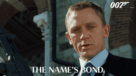 Daniel Craig Name GIF by James Bond 007