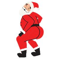 Christmas Santa Sticker by TipsyElves.com