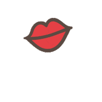 Lips Kiss Sticker by Polka Dot Wedding
