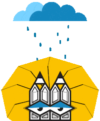 Raining Rainy Day Sticker by Stamatia Alexaki