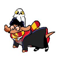 Harry Potter Dog Sticker by Stefanie Shank