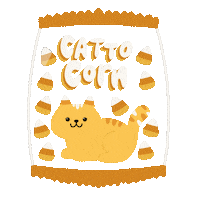 Candy Corn Cat Sticker