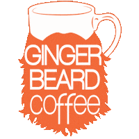 Caffeine Beards Sticker by Ginger Beard Coffee