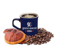 GanoExcelUSA coffee health mushroom ganoderma Sticker