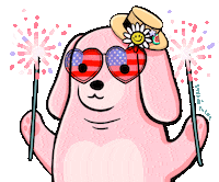 Independence Day Party Sticker by Stefanie Shank