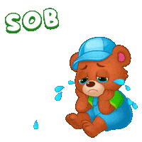 Sad Cry Baby Sticker by Lucas and Friends by RV AppStudios