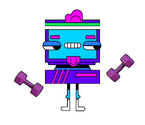 sexy workout Sticker by Bubble Punk
