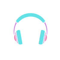Listening Headphones Sticker