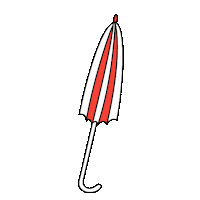 Umbrella Downpour Sticker by Rawww