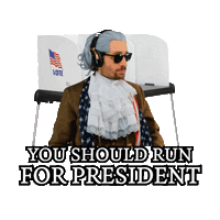 Run For Office Vote Sticker