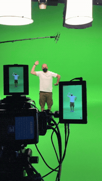 AmirOuadahi dance robot handsup greenscreen GIF