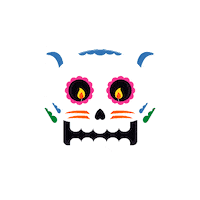 Mexico Dia De Muertos Sticker by Qin Oriental Food