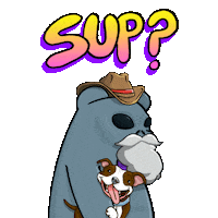 Good Morning Hello Sticker by SuperRareBears