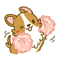 Happy Welsh Corgi Sticker by Lazy Corgi