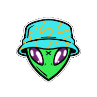 Area 51 Galaxy Sticker by Juanky Studio