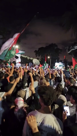 Pro-Palestinian Demonstrators Rally in Casablanca